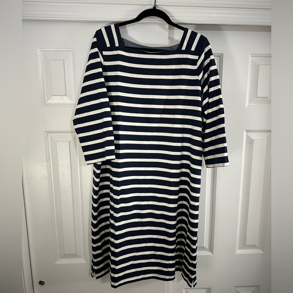 Blue and white stripped L.L. Bean dress